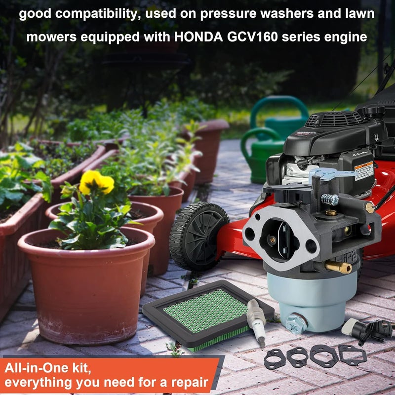 Hipa GCV160 Carburetor for Honda GCV160A GCV160LA GCV160LE GCV160LA0 Engine HRT216 HRB216 HRR216 HRS216 HRZ216 Lawn Mower Pressure Washer 16100-Z0L-023 16100-ZM0-804 - Image 2